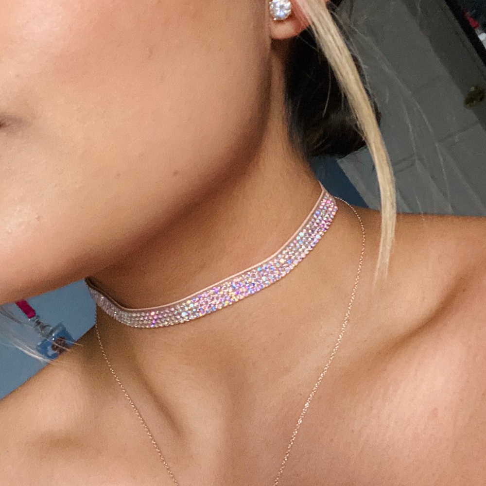 Rhinestone choker